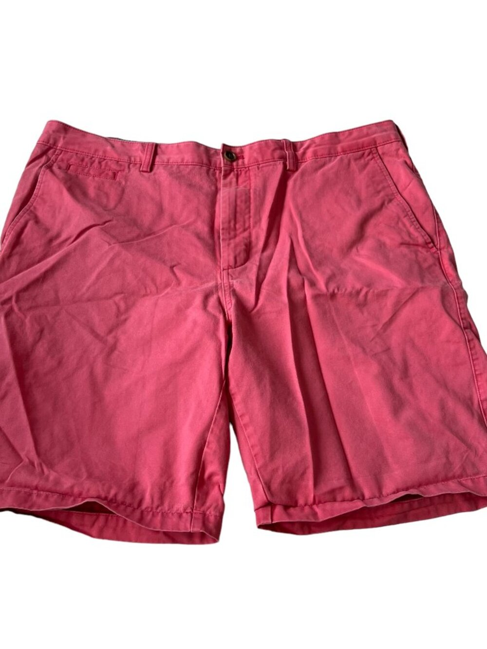 Nordstrom Mens Shop Shorts red-pink chinos size 40 flat front